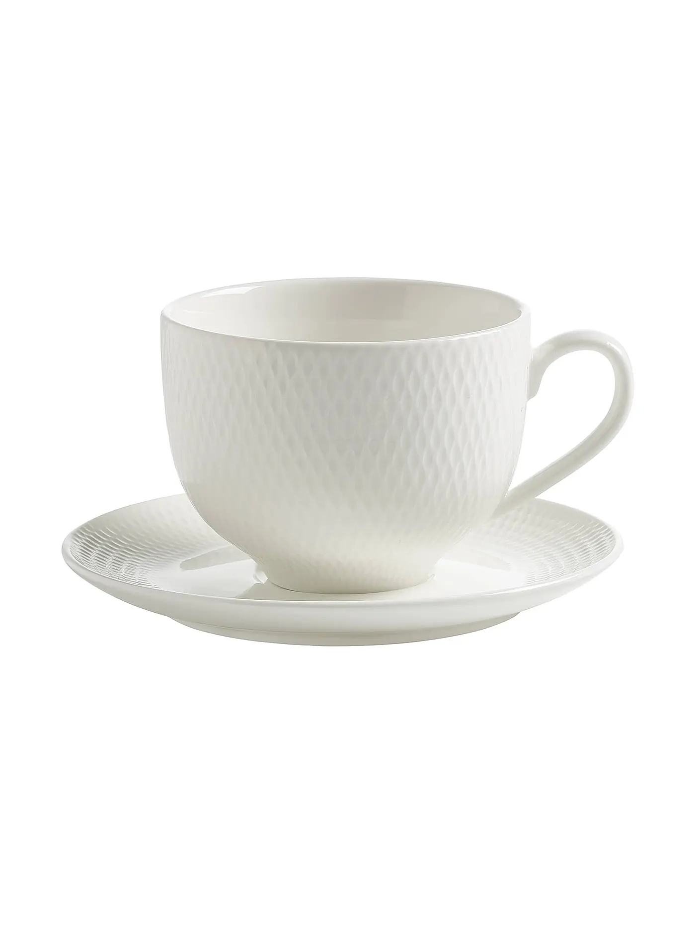 MAXWELL & WILLIAMS | Kaffeetasse mit Untertasse 280ml "Diamonds Round" | 